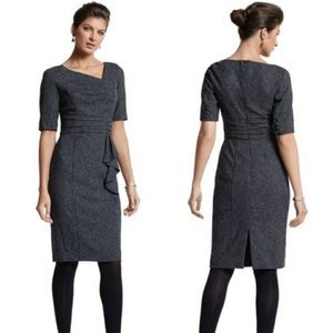 White House Black Market Gray Tweed Sheath Dress